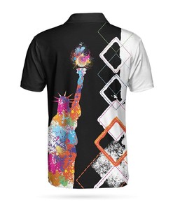 Golf Colorful Statue Of Liberty Us Polo Shirt