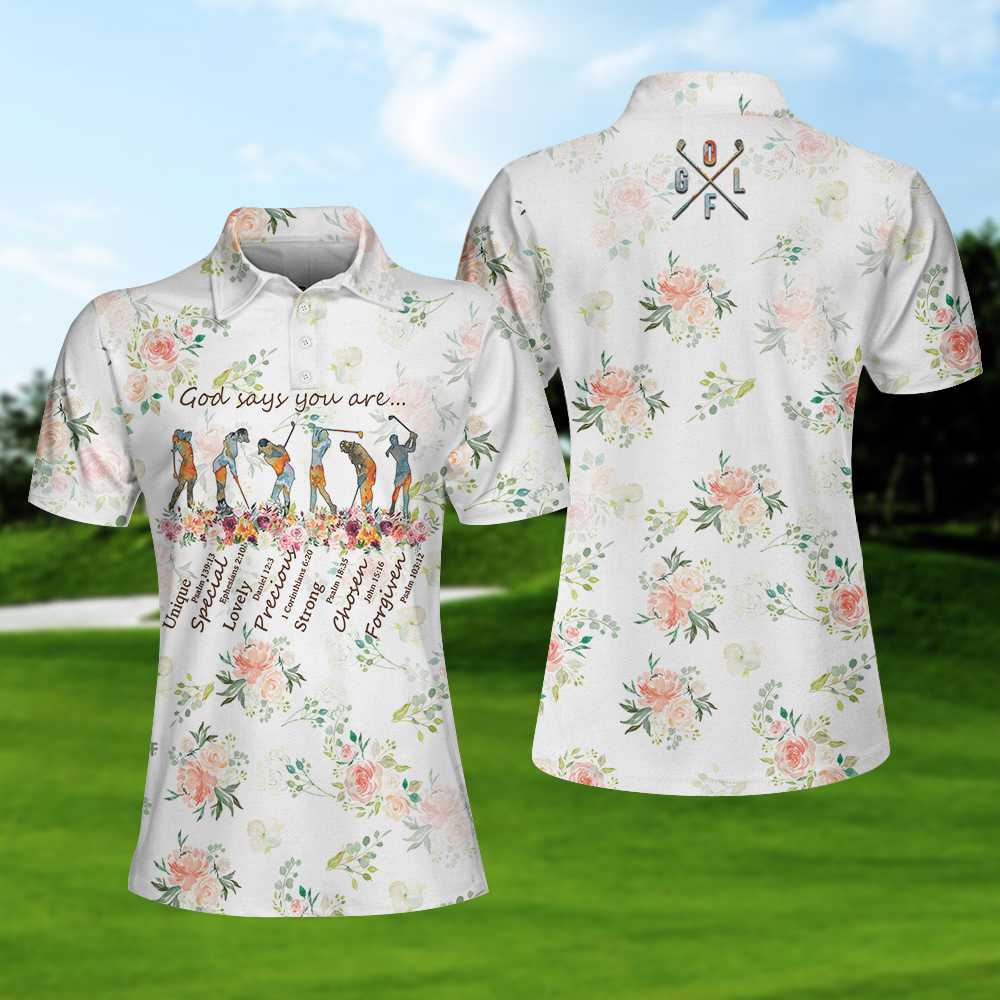 Golf Girl God Says You Are Polo Shirt
