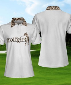 Golf Girl Leopard Polo Shirt