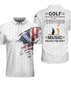 Golf Music Solve My Problems Polo Shirt