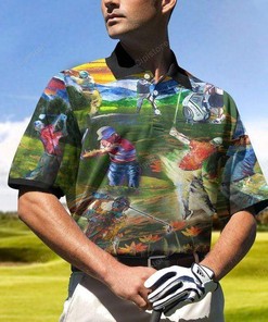 Golf Player Art Polo Shirt