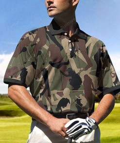 Golf Player Camo Polo Shirt