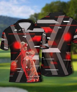 Golf Player Red Light Polo Shirt