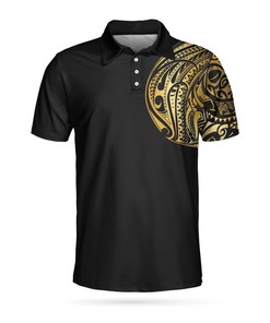 Golf Polo Golden Tattoo 3D All Over Printed Unisex Shirts