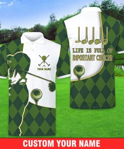 Golf Polo Shirt Custom Name
