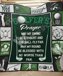Golf Quilt Blanket Bedding Set with Customizable Name, Perfect for Home Decoration and Family Gifts