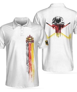 Golf Skull Germany Flag Polo Shirt