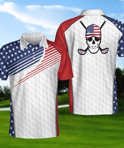 Golf Skull Wear Hat Polo Shirt