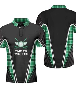 Golf Time To Par Tee Polo Shirt #H