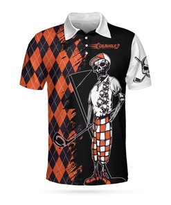 Golfaholic Skull Polo 3D All Over Printed Unisex Shirts