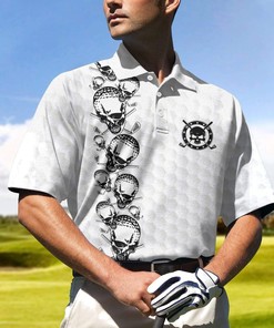 Golfing Skeleton Polo Shirt