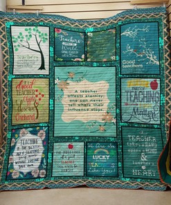 Goods Teacher Personalized Quilt Bedding Set for Home Decoration and Family Gift Ideas