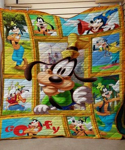 Goofy Quilt Bedding Set Blanket for Bedroom Decor and Family Gifts