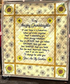 Granddaughter Amazing Granddaughter I Ll Always Be With You Blanket Quilt Bedding Set