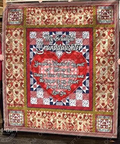 Granddaughter Grandma You Re A Window A Mirror Blanket Quilt Bedding Set Bedroom Decor, Gifts for Family