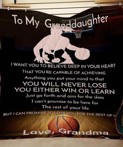 Grandma To Granddaughter Never Lose Blanket Quilt Bedding Set Bedroom Decor, Gifts for Family
