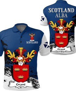 Grant Scottish Family Crest Scotland Special Polo Shirt - Golf Shirt