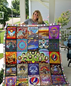 Grateful Dead Abum All Season Plus Size Quilt Bedding Set Blanket Bedroom Decor, Gifts for Family