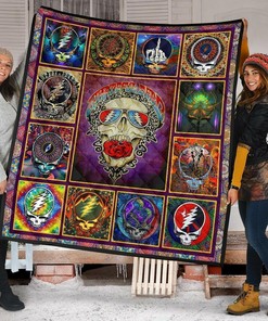 Grateful Dead Head Quilt Bedding Set - Great for Gifts for Fans and Family Decor