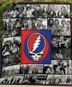 Grateful Dead Personalized Quilt Bedding Set for Home Decoration and Family Gift Ideas
