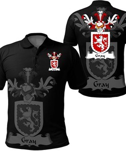 Gray Family Crest Polo Shirt - Golf Shirt