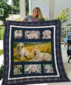 Great Pyrenees On The Pampasgrass Quilt Bedding Set Blanket