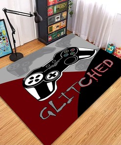 Green Ammyni Gamer Gamepad Controller Area Rugs for Boys Room Decor