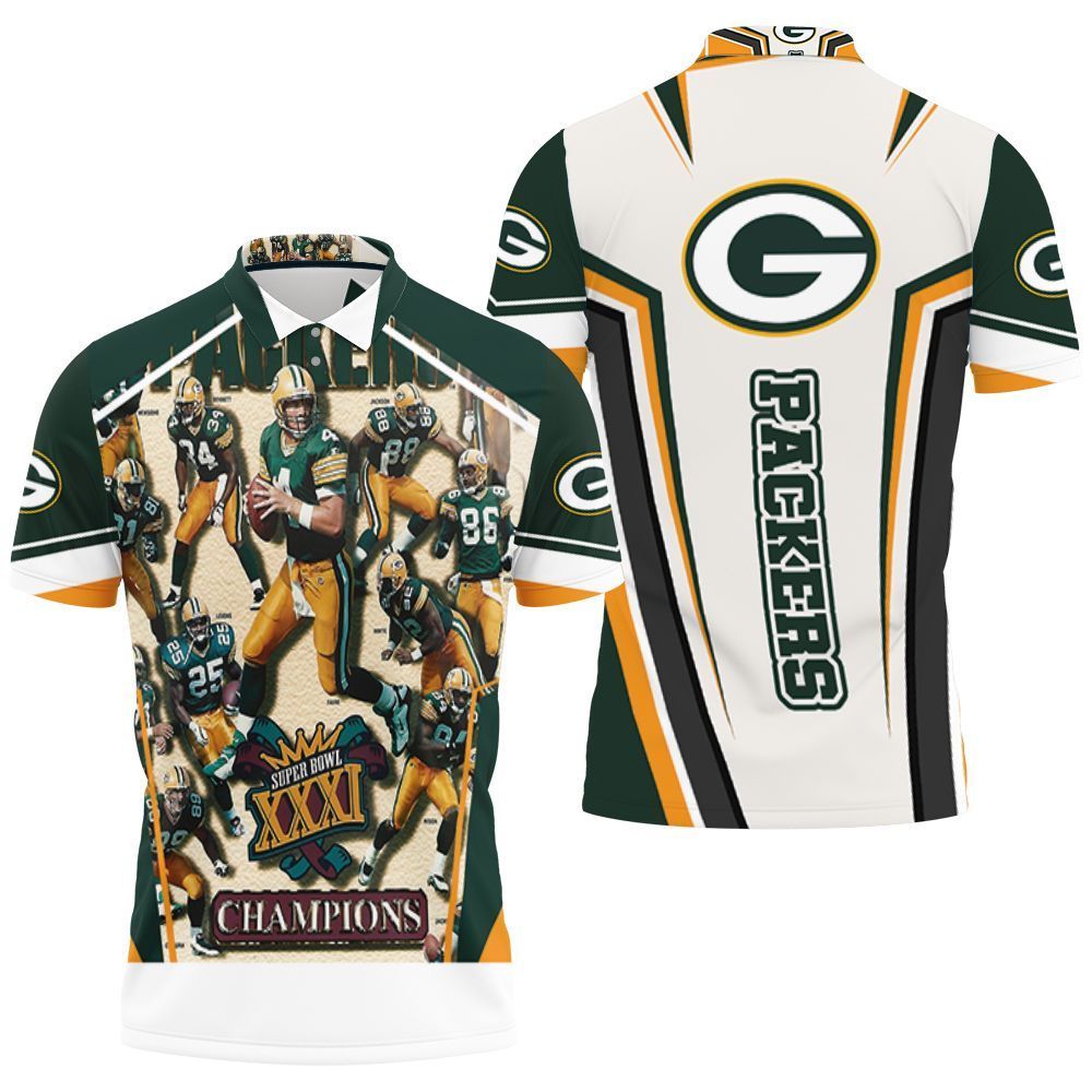 Green Bay Packers 2021 Super Bowl Xxxi Champions Nfc North Division Champions 3D Polo Shirt