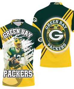 Green Bay Packers Aaron Rodgers 12 Illustrated For Fans 3D Polo Shirt