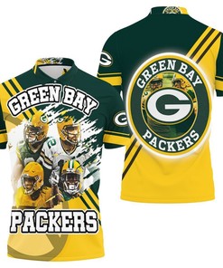 Green Bay Packers Aaron Rodgers 12 Jimmy Graham 80 Aaron Jones 33 Davante Adams 17 For Fans 3D Polo Shirt