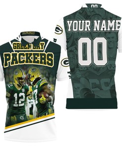 Green Bay Packers Aaron Rodgers Davante Adams Nfl 2020 Season Nfc North Winner Thanks Personalized Polo Shirt