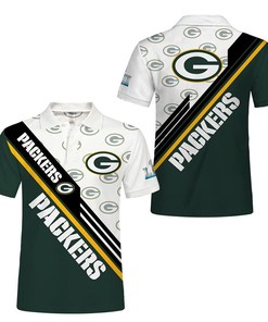Green Bay Packers Button Up Polo Shirt