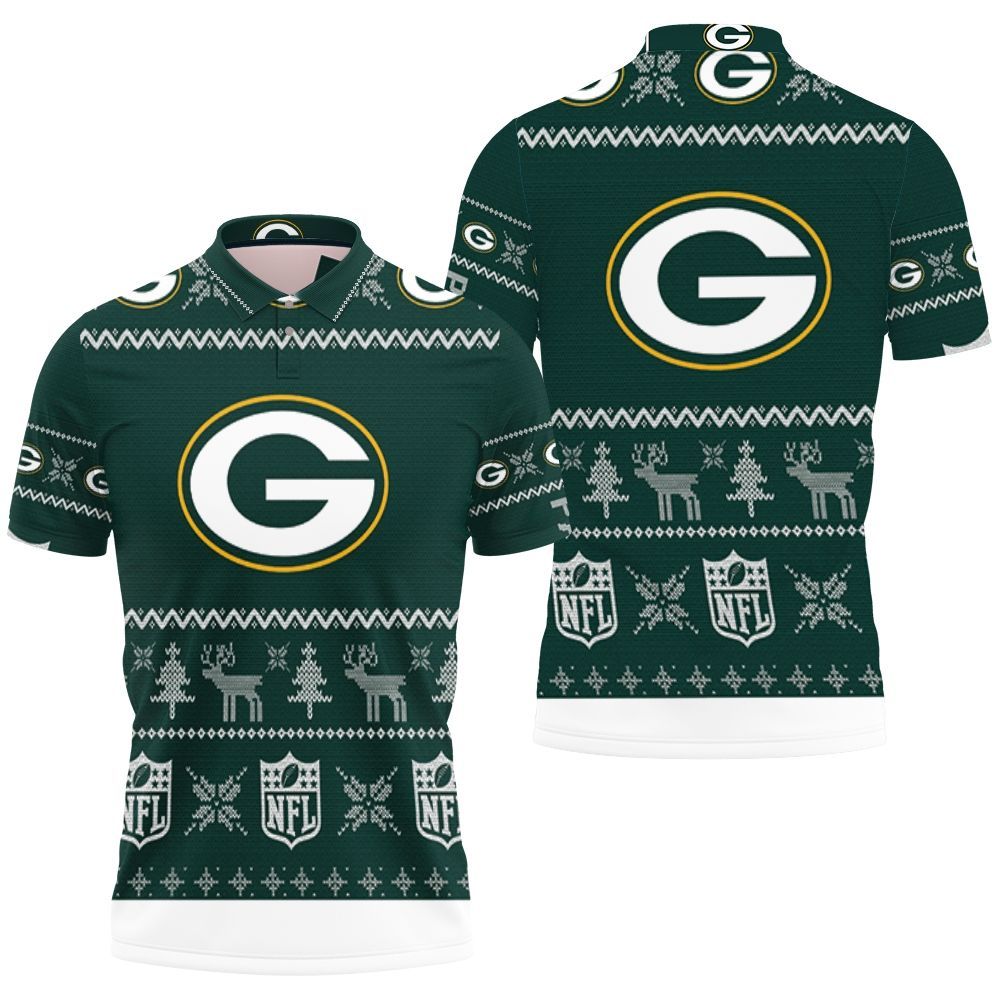 Green Bay Packers Christmas 3D Polo Shirt