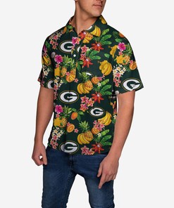 Green Bay Packers Fruit Flair Short Sleeve Polo Shirt