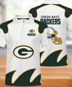Green Bay Packers Polo Shirts White Gifts for Fans