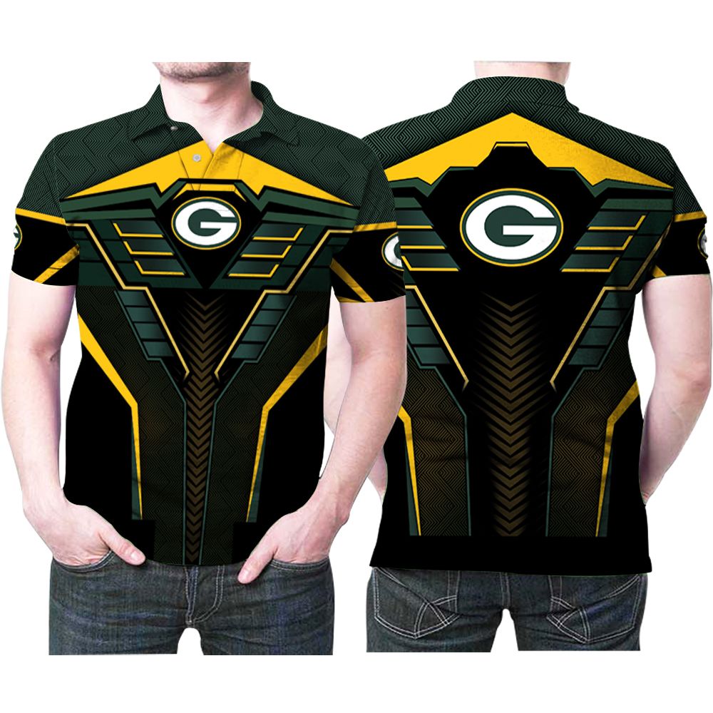 Green Bay Packers Superman Style Logo All Over 3D Printed Gift For Green Bay Packers Fan Polo Shirt
