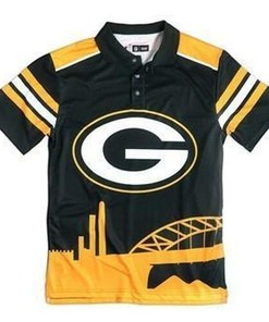 Green Bay Packers Thematic Polyester Polo Shirt 3D All Over Print Shirt3921