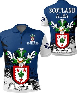 Greenlees Scottish Family Crest Scotland Special Polo Shirt - Golf Shirt