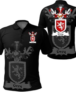 Grey Family Crest Polo Shirt - Golf Shirt