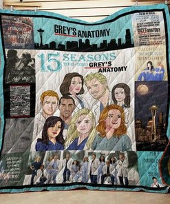 GreyS Anatomy 15 Seasons Celebration Quilt Bedding Set Blanket Bedroom Decor, Gifts for Family