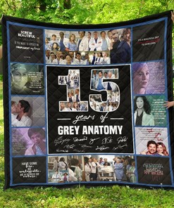 GreyS Anatomy 15 Years Anniversary Gift Idea Quilt Bedding Set Bedroom Decor, Gifts for Family
