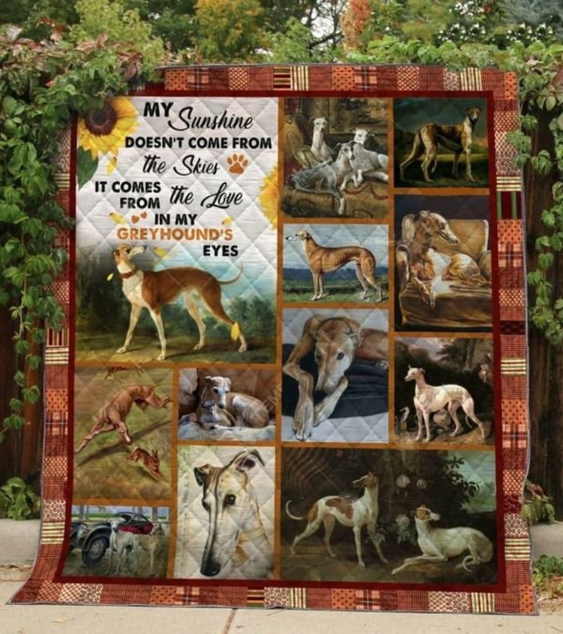 Greyhound Dog Personalized Quilt Bedding Set, Perfect for Home Decor and Family Gifts