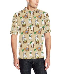 Guinea Pig Pattern Print Design 03 Men Polo Shirt