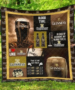 Guinness Funny Gift For Beer Lover Quilt Blanket Bedding Set Great for Bedroom Decor and Family Gifts