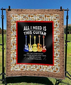 Guitar Customizable Quilt Blanket Bedding Set - Great for Bedroom Decoration and Family Gifts