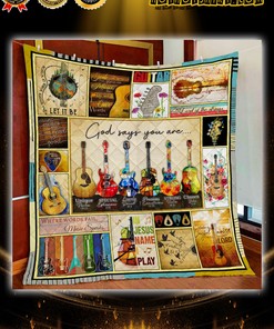Guitar God Quilt Blanket Bedding Set - Great for Bedroom Decor and Family Gifts