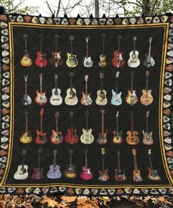 Guitar Personalized Quilt Bedding Set Blanket - Suitable for Home Decoration and Family Gifts