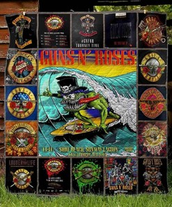 Gun N Rose Custom Quilt Blanket Bedding Set for Bedroom Decoration and Gifts for Fans