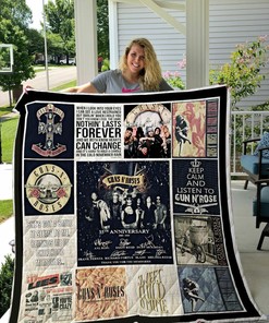 Guns N Roses Quilt Blanket Bedding Set - Great for Bedroom Decor and Family Gifts