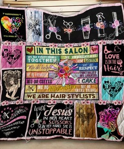 Hair Stylists Personalized Quilt Bedding Set - Great for Home Decor